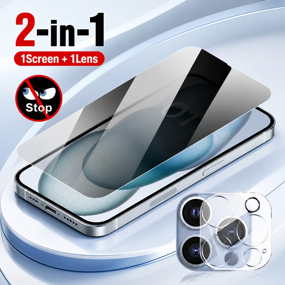 Realme Gt 6 - 1+1 Adet Gizlilik Temperli Cam Realme